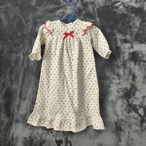 Adorable Cream and Red Kids Pajamas 9-12 Months